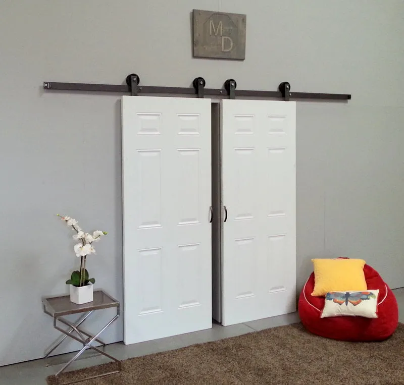 Small barn door hardware