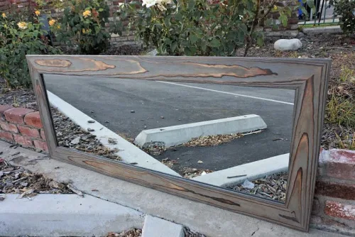 Gray wood mirror 4