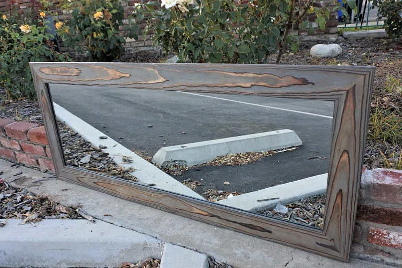 Gray wood mirror 4