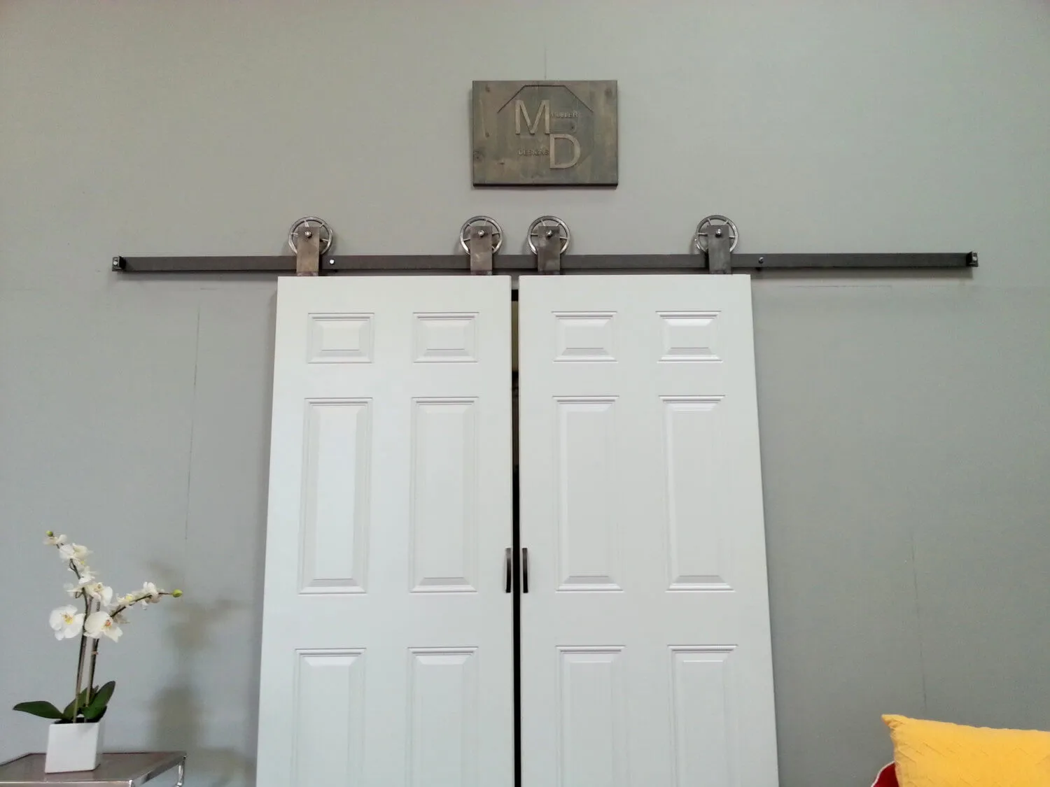 top mount barn door hardware
