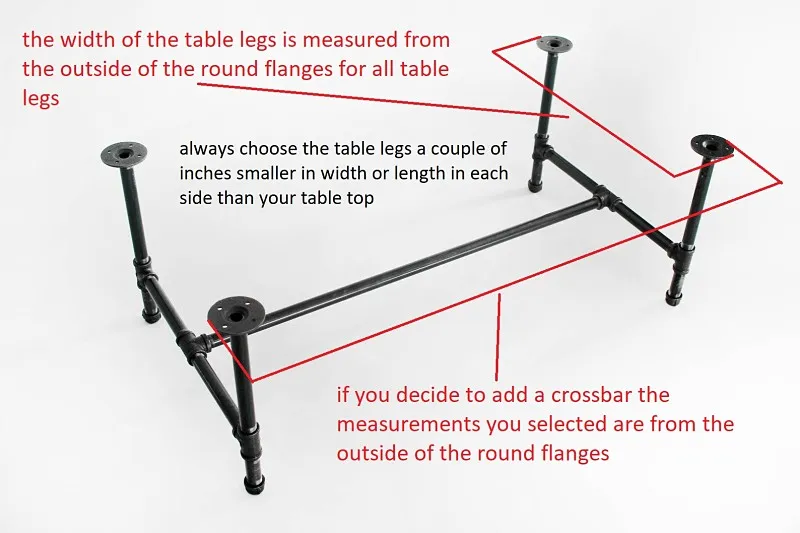 industrial pipe table legs