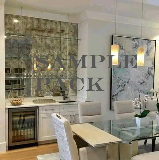 Antique mirror tiles , SAMPLE PACK \ IF YOU PLACE AN ORDER THIS AMOUNT WILL BE REFUNDED